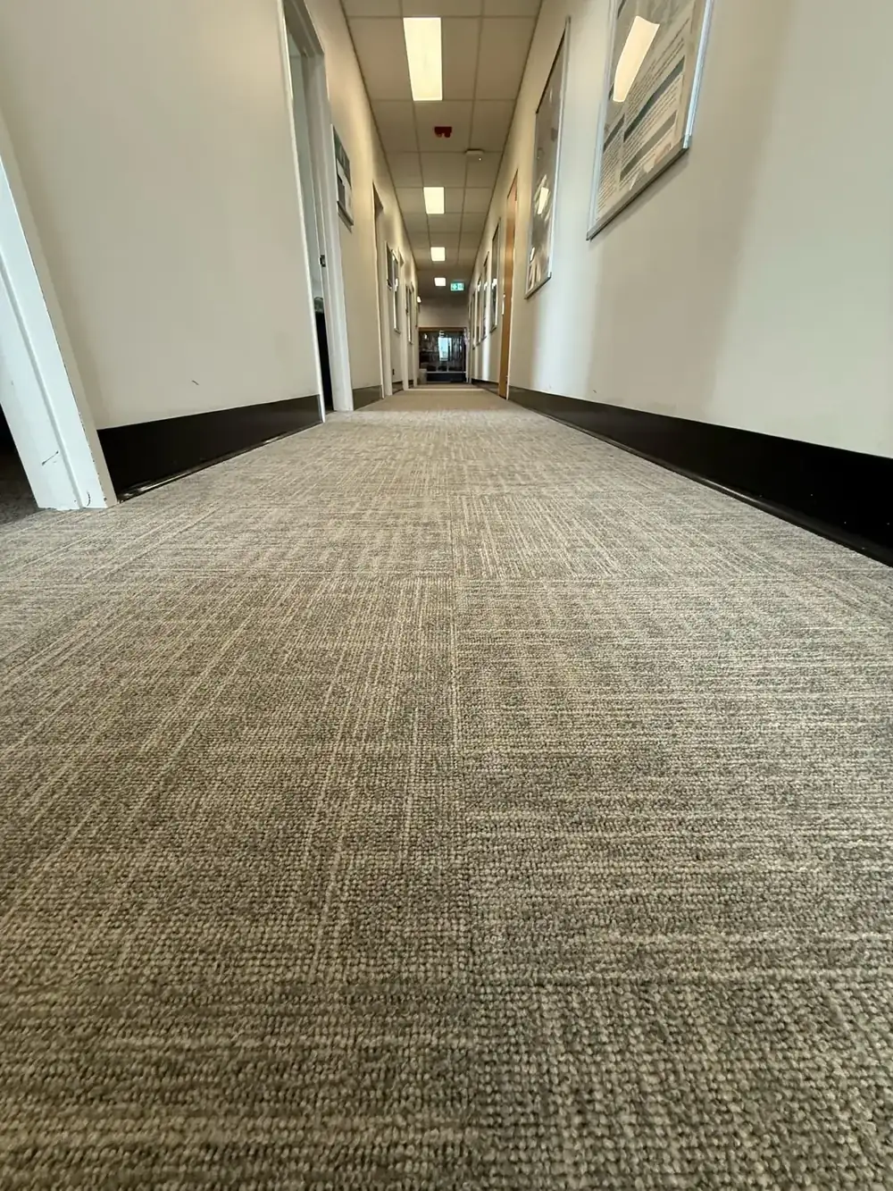 Commercial carpet tiles supplied and installed by Bell Carpets