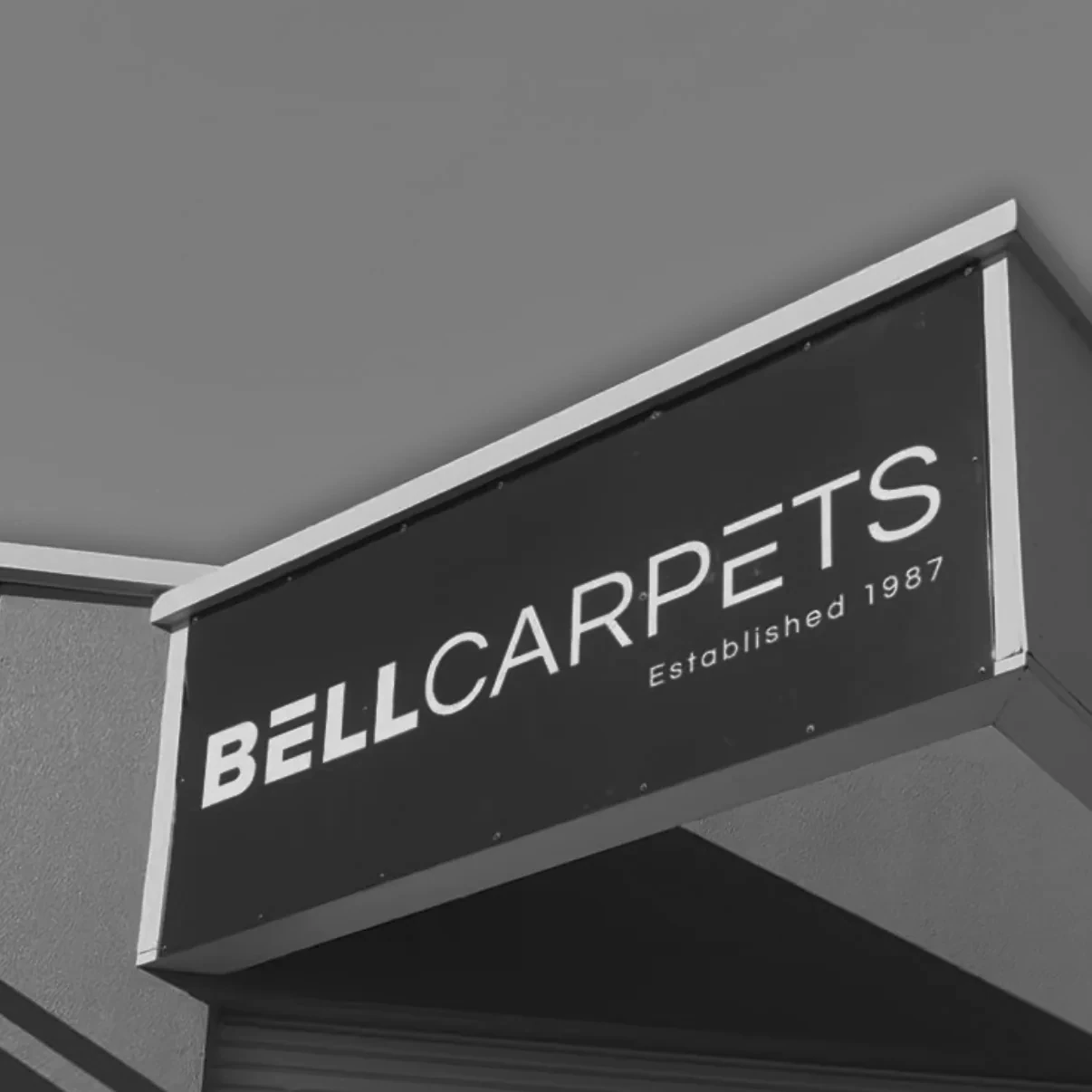 Bell Carpets showroom sign in Southport